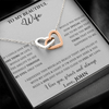 To My Beautiful Wife, Interlocking Hearts Necklace, Customized Pendant For Her, Jewelry For Her, Birthday Gift, Anniversary, Christmas, Gift For Her, Valentine's Day