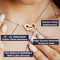 To My Mommy, Interlocking Hearts Necklace, Birthday, Mother's Day, Christmas, Anniversary, Gift For Her, Valentine's Day, Jewelry For Mom, Pendant For Mom