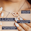 To My Beautiful Wife, Interlocking Hearts Necklace, Customized Pendant For Her, Jewelry For Her, Birthday Gift, Anniversary, Christmas, Gift For Her, Valentine's Day