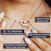 Customized Birthday Year & Name, Interlocking Hearts Necklace, Gift For Wife/Mom/Girlfriend/Sister, Precious Gift For Her, Necklace For Her, Best Birthday Gift For Her, Jewelry For Her