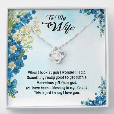 To My Wife You Have Been a Blessing in My Life Knot Necklace, Necklace for Her, Pendant With Message Card, Gift for Valentine's Day, Couple Gifts,  Birthday, Anniversary