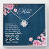 To My Mom, I Love You Knot Pendant With Message Card, Necklace For Mother's Day, Christmas, Birthday, Gift Ideas For Mom, Silver Jewelry For Her
