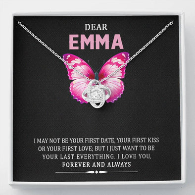 Dear Wife, I Love You Forever And Always, Gift For Soulmate, Jewelry For Wife, Valentine’s Gift, Knot Necklace, Couple Collection, Necklace With Message Card