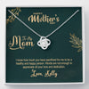 To My Mom, I Know How Much You Have Sacrificed For Me, Customized Gift For Mother's Day, Silver Jewelry For Her, Personalized Knot Pendant