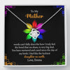 To My Mother Customized Knot Pendant, Pendant For Mother With Message Card, Gift Ideas For Mommy/Daughter, Jewelry For Her