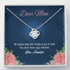 Love Knot Necklace With Message Card, Silver Jewelry For Mom, Gift For Mother's Day, Birthday, Christmas, Mom/Daughter Gift Ideas
