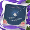Love Knot Necklace With Message Card, Silver Jewelry For Mom, Gift For Mother's Day, Birthday, Christmas, Mom/Daughter Gift Ideas