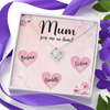 Mum You Are So Loved, Customized Pendant Love Knot Necklace, Customized Pendant For Her, Mother's Day Gift, Birthday Gift, Christmas, Anniversary, Gift For Her, Valentine's Day, Jewelry For Her