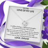 Customized Pendant To Love Of My Life, Love Knot Necklace, Gift For Her, Birthday Gift, Christmas, Anniversary, Gift For Her, Valentine's Day, Jewelry For Her