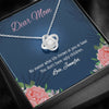 Love Knot Necklace With Message Card, Silver Jewelry For Mom, Gift For Mother's Day, Birthday, Christmas, Mom/Daughter Gift Ideas