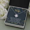 To My Beautiful Wife, Love Knot Necklace With Our Journey Through Life Means Everything To Me Customized Message Card, Birthday, Gift For Her, Jewelry For Her, Pendant For Her