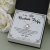 To My Badass Wife, Love Knot Necklace With Whenever You Feel Inadequate Remember Whose Queen You Are Customized Message Card, Anniversary, Birthday, Gift For Her, Jewelry For Her, Pendant For Her