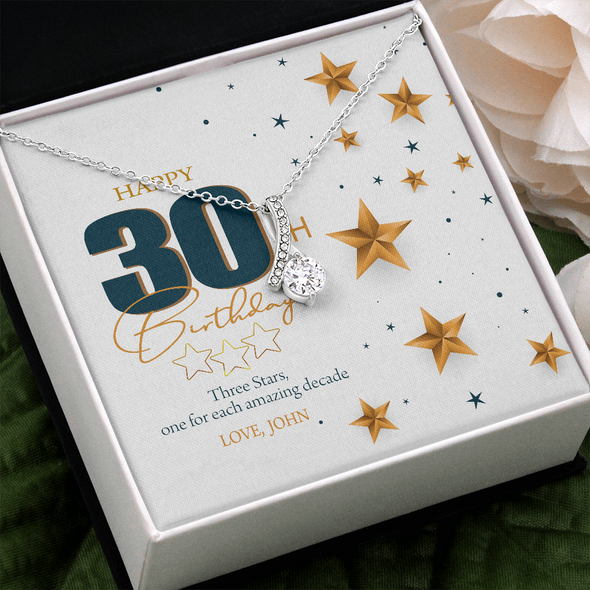 Customized Birthday Year & Name, Alluring Beauty Necklace, Gift For Wife/Mom/Girlfriend/Sister, Precious Gift For Her, Necklace For Her, Best Birthday Gift For Her, Jewelry For Her
