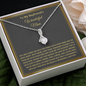 To My Boyfriend's Wonderful Mom, Alluring Beauty Necklace, Birthday, Mother's Day, Christmas, Valentine's Day, Jewelry For Mom, Silver Pendant, Anniversary, Gift For Her
