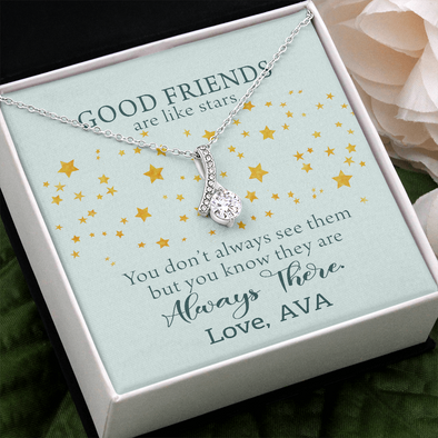 To My Good Friends, Alluring Beauty Necklace With You Don't Always See Them Custom Message Card, Jewelry For Her, Birthday, Gift For Her, Necklace for Her