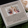 To My Bonus Daughter, Alluring Beauty Necklace With Privilege Of Being Your Mother Message Card, Customized Picture And Name Gift Pendant For Her, Christmas, Birthday, Anniversary, Gift For Her