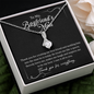 To My Boyfriend's Wonderful Mom, Alluring Beauty Necklace, Birthday, Gift For Her, Valentine's Day, Jewelry For Mom, Silver Pendant, Christmas, Mother's Day