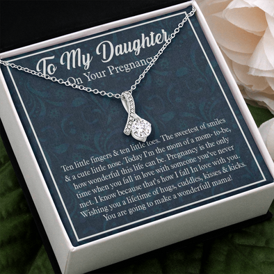 On Your Pregnancy, Alluring Beauty Necklace With You Are Going to Make A Wonderful Mama Message Card, Pendant For Her, Pregnancy Gift For Your Daughter, Necklace For Her