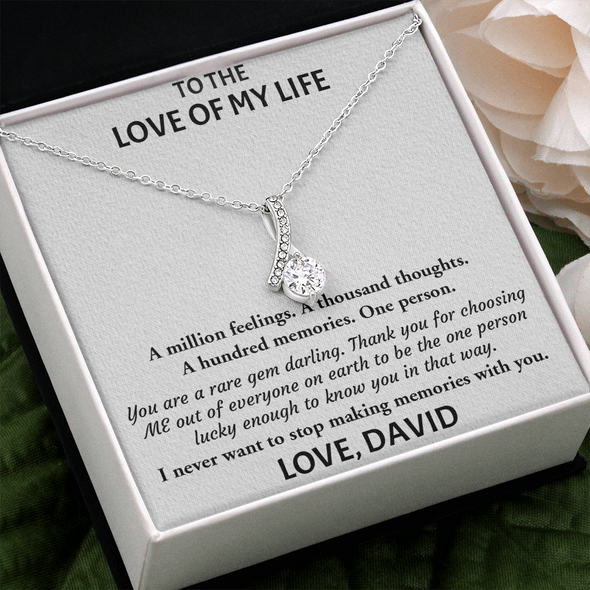 Customized Pendant To Love Of My Life, Alluring Beauty Necklace, Gift For Her, Birthday Gift, Christmas, Anniversary, Gift For Her, Valentine's Day, Jewelry For Her