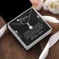 Mom, Alluring Beauty Necklace With You Made Me Feel Loved, And Taught Me So Much In Life Message Card, Mother's Day Gift, Birthday, Anniversary, Pendant For Her, Jewelry For Her