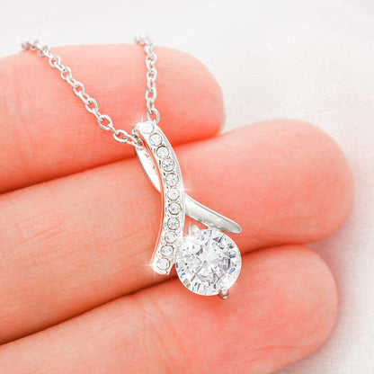 Dear Sister, We Share One Heart Alluring Beauty Necklace, Necklace With Message Card, Gift For Birthday, Sister's Day, Housewarming