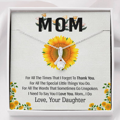 Gift For Mother's Day, Christmas, Birthday, Mom, I Need  Say I Love You, Silver Necklace For Her, Jewelry For Her, Mom/Daughter Pendant