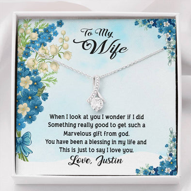 Dear Wife, You Have Been A Blessing In My Life, Personalized Couple Gift, Silver Pendant, Alluring Beauty Necklace, Gift For Her, Valentine's Gift, Birthday