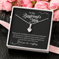 To My Boyfriend's Wonderful Mom, Alluring Beauty Necklace, Birthday, Gift For Her, Valentine's Day, Jewelry For Mom, Silver Pendant, Christmas, Mother's Day
