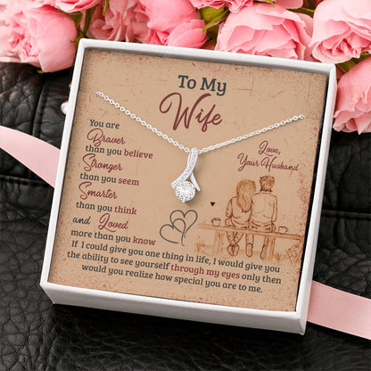 Gift for Valentine's Day, Christmas, Anniversary, Couple Collection, You Are Special to Me Silver Necklace With Message Card, Silver Alluring Beauty Necklace