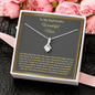 To My Boyfriend's Wonderful Mom, Alluring Beauty Necklace, Birthday, Mother's Day, Christmas, Valentine's Day, Jewelry For Mom, Silver Pendant, Anniversary, Gift For Her