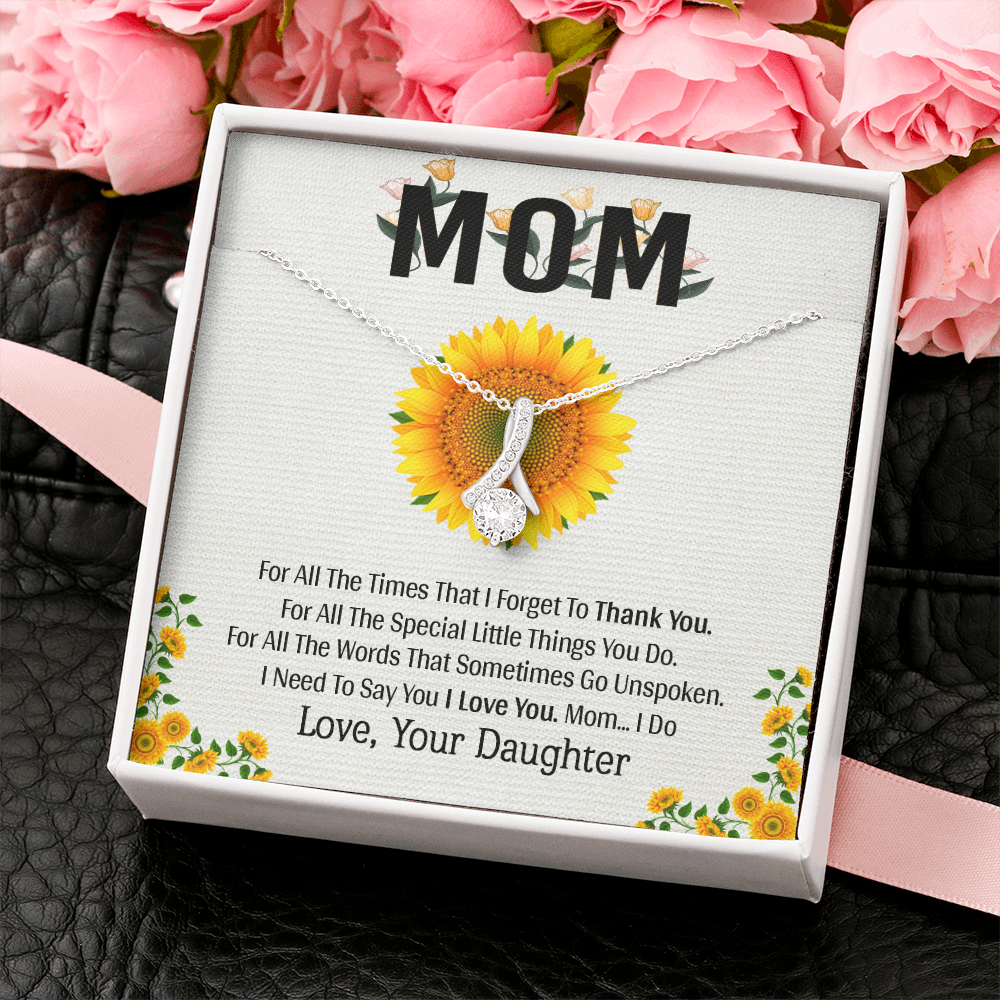 Mom, Alluring Beauty Necklace With For All The Special Little Things You Do Message Card, Mother's Day Gift From Daughter, Birthday, Anniversary, Jewelry For Her, Pendant For Her