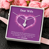Dear Wife, Alluring Beauty Necklace With Having You In My Life Message Card, Birthday, Anniversary, Valentine's Day Gift, Jewelry For Her, Pendant For Her, Customized Message Card