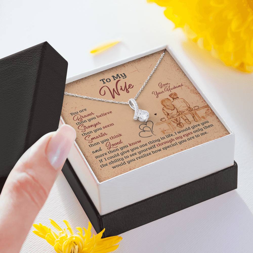 Gift for Valentine's Day, Christmas, Anniversary, Couple Collection, You Are Special to Me Silver Necklace With Message Card, Silver Alluring Beauty Necklace