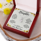 To Our Beautiful Daughter, Alluring Beauty Necklace With Know That We Love You Message Card, Daughter's Day, Birthday Gift For Her, Jewelry For Her, Necklace For Her, Pendant For Her