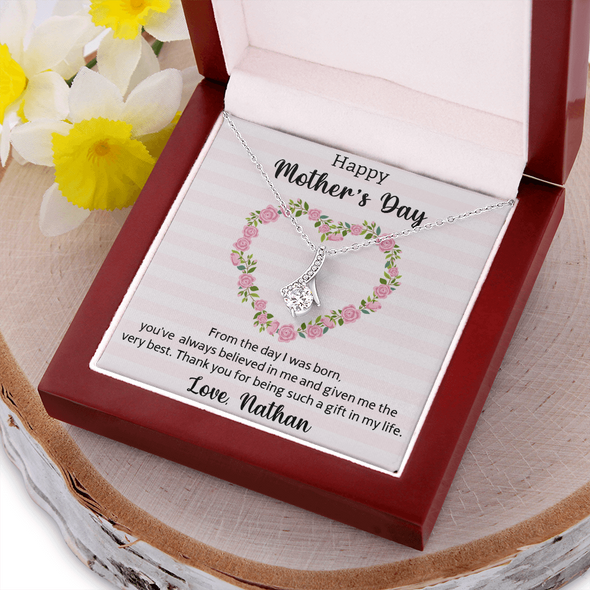 Happy Mother's Day, Alluring Beauty Necklace, Birthday, Mother's Day, Christmas, Anniversary, Gift For Her, Valentine's Day, Jewelry For Mom, Pendant For Mom