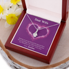 Dear Wife, Alluring Beauty Necklace With Having You In My Life Message Card, Birthday, Anniversary, Valentine's Day Gift, Jewelry For Her, Pendant For Her, Customized Message Card