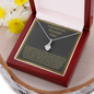To My Boyfriend's Wonderful Mom, Alluring Beauty Necklace, Birthday, Mother's Day, Christmas, Valentine's Day, Jewelry For Mom, Silver Pendant, Anniversary, Gift For Her