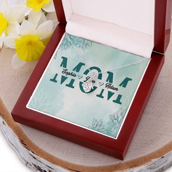 Mom Customized Pendant, Alluring Beauty Necklace, Customized Pendant For Her, Mother’s Day Gift For Her, Birthday Gift, Christmas, Anniversary, Gift For Her, Valentine's Day, Jewelry For Her