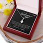To My Boyfriend's Wonderful Mom, Alluring Beauty Necklace, Birthday, Gift For Her, Valentine's Day, Jewelry For Mom, Silver Pendant, Christmas, Mother's Day
