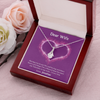 Dear Wife, Alluring Beauty Necklace With Having You In My Life Message Card, Birthday, Anniversary, Valentine's Day Gift, Jewelry For Her, Pendant For Her, Customized Message Card