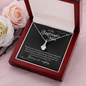 To My Boyfriend's Wonderful Mom, Alluring Beauty Necklace, Birthday, Gift For Her, Valentine's Day, Jewelry For Mom, Silver Pendant, Christmas, Mother's Day