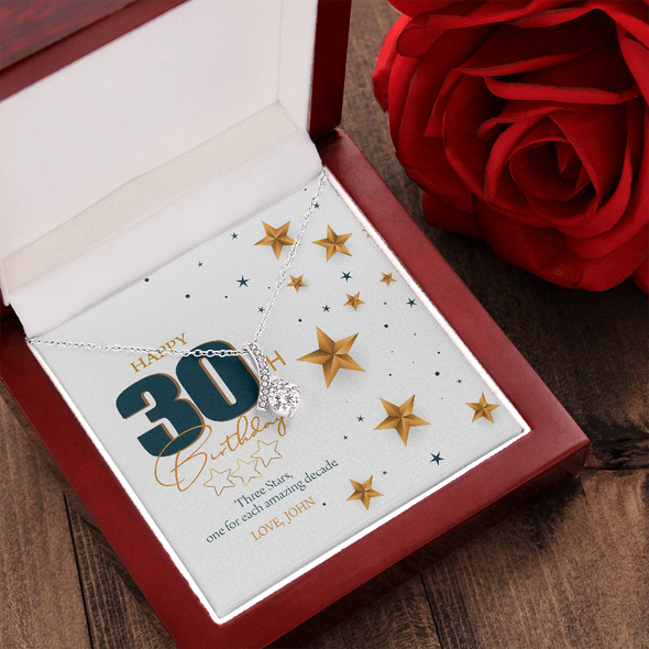 Customized Birthday Year & Name, Alluring Beauty Necklace, Gift For Wife/Mom/Girlfriend/Sister, Precious Gift For Her, Necklace For Her, Best Birthday Gift For Her, Jewelry For Her
