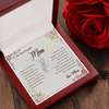 To My Boyfriend's Mom, Alluring Beauty Necklace With I Will Forever Be Grateful To You Message Card, Mother's Day Gift, Anniversary Gift, Birthday Gift, Jewelry For Her, Customized Message Card