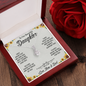 To Our Beautiful Daughter, Alluring Beauty Necklace With Know That We Love You Message Card, Daughter's Day, Birthday Gift For Her, Jewelry For Her, Necklace For Her, Pendant For Her