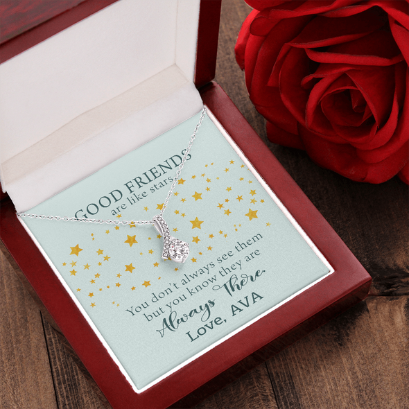 To My Good Friends, Alluring Beauty Necklace With You Don't Always See Them Custom Message Card, Jewelry For Her, Birthday, Gift For Her, Necklace for Her