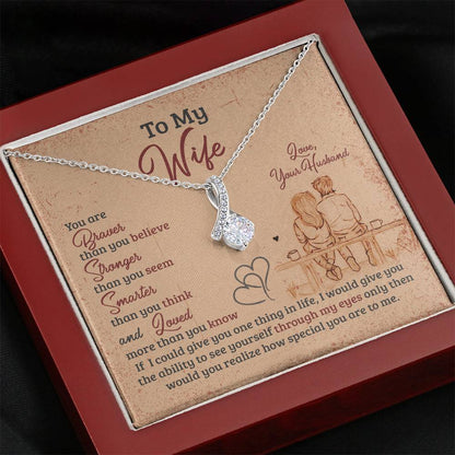 Gift for Valentine's Day, Christmas, Anniversary, Couple Collection, You Are Special to Me Silver Necklace With Message Card, Silver Alluring Beauty Necklace