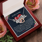 To My Caring Mom, Interlocking Heart Necklace, Birthday, Mother's Day, Christmas, Gift For Her, Valentine's Day, Jewelry For Mom, Silver Pendant, Anniversary