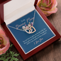 To My Bonus Mom, Interlocking Hearts Necklace, Pendant For Her, Birthday, Anniversary, Christmas, Mother's Day Gift For Her, Jewelry For Her, Necklace For Her