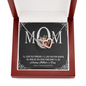 To My Beautiful Mom, Interlocking Hearts Necklace, Birthday, Mother's Day, Christmas, Pendant For Mom, Anniversary, Gift For Her, Valentine's Day, Jewelry For Mommy