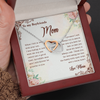 To My Boyfriend's Mom, Interlocking Hearts Necklace With I Will Forever Be Grateful To You Message Card, Mother's Day Gift, Anniversary Gift, Birthday Gift, Jewelry For Her, Customized Message Card